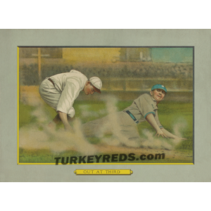 Out at Third - Turkey Reds Cabinet Card