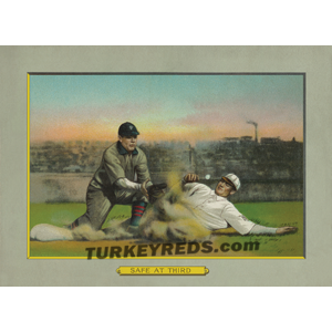 Safe at Third - Turkey Reds Cabinet Card