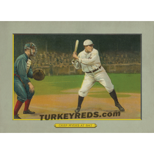 Chief Myers at Bat - Turkey Reds Cabinet Card